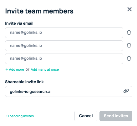 invite team members modal